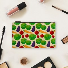 Food Illustration Pattern Texture Cosmetic Bag (small) by Ravend