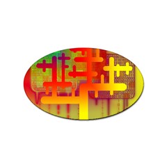 Code Binary System Sticker Oval (10 Pack) by Wegoenart