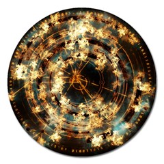 Science Fiction Background Fantasy Magnet 5  (round) by Wegoenart