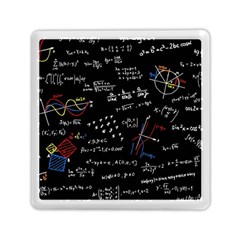 Black Background Text Overlay  Mathematics Formula Memory Card Reader (square) by danenraven