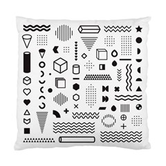 Pattern Hipster Abstract Form Geometric Line Variety Shapes Polka Dots Fashion Style Seamless Standard Cushion Case (one Side)