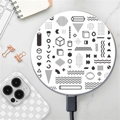 Pattern Hipster Abstract Form Geometric Line Variety Shapes Polka Dots Fashion Style Seamless Wireless Charger by Jancukart