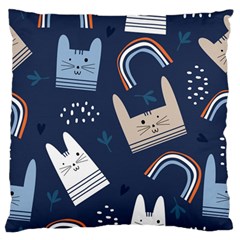 Colorful-cute-cats-seamless-pattern Standard Flano Cushion Case (two Sides)