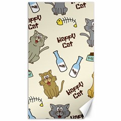 Happy-cats-pattern-background Canvas 40  X 72 