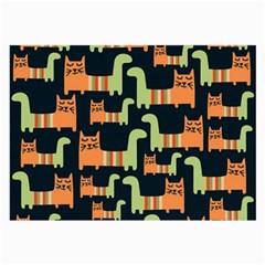 Seamless-pattern-with-cats Large Glasses Cloth (2 Sides) by Jancukart