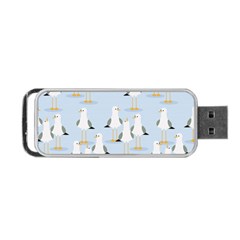 Cute-seagulls-seamless-pattern-light-blue-background Portable Usb Flash (two Sides)