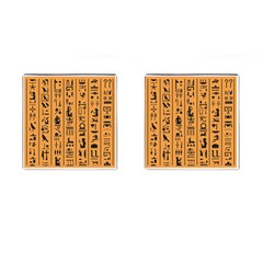 Egyptian-hieroglyphs-ancient-egypt-letters-papyrus-background-vector-old-egyptian-hieroglyph-writing Cufflinks (square)