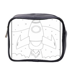 Starship Doodle - Space Elements Mini Toiletries Bag (two Sides) by ConteMonfrey