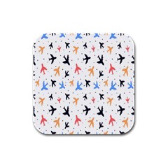 Sky Birds - Airplanes Rubber Square Coaster (4 Pack) by ConteMonfrey