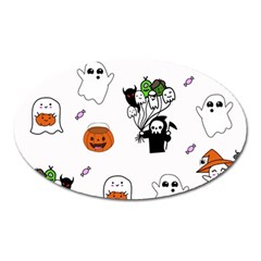 Halloween Jack O Lantern Vector Oval Magnet by Ravend