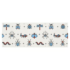 Insect Icon Seamless Pattern Banner And Sign 8  X 3  by Wegoenart