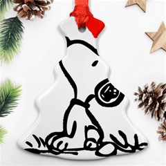 Snoopy Love Christmas Tree Ornament (two Sides) by Jancukart