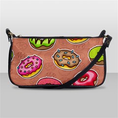 Doughnut Doodle Colorful Seamless Pattern Shoulder Clutch Bag by Wegoenart