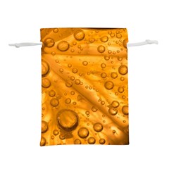 Lime Water Bubbles Macro Light Detail Background Lightweight Drawstring Pouch (l) by Wegoenart