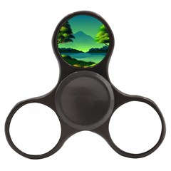 Green Landscape Illustration Nature Finger Spinner by Wegoenart