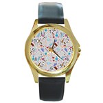 Medical Devices Round Gold Metal Watch Front