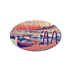 Boats On Lake Garda Sticker Oval (10 Pack) by ConteMonfrey