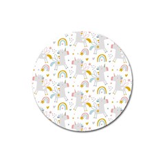 Unicorns Rainbow Magnet 3  (round) by ConteMonfrey