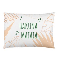 Hakuna Matata Tropical Leaves With Inspirational Quote Pillow Case (two Sides)