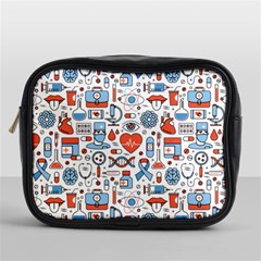 Medical Icons Square Seamless Pattern Mini Toiletries Bag (one Side) by Jancukart