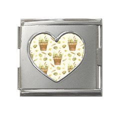 Plant Pot Easter Mega Link Heart Italian Charm (18mm) by ConteMonfrey