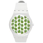 Kermit The Frog pattern Round Plastic Sport Watch (M) Front