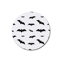 Bat Pattern Rubber Round Coaster (4 Pack) by Valentinaart