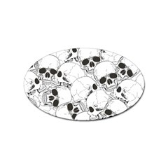 Skull Pattern Sticker Oval (10 Pack) by Valentinaart