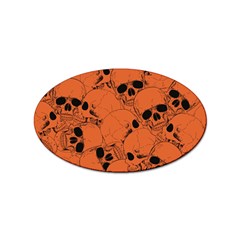 Skull Pattern Sticker Oval (10 Pack) by Valentinaart