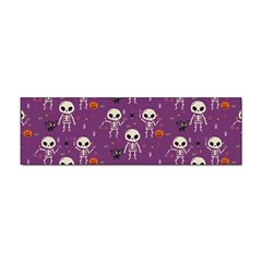 Background Halloween Pattern Pumpkin Skeleton Bat Sticker (bumper) by Ravend