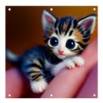 Cute Kitten Kitten Animal Wildlife 3d Banner and Sign 4  x 4  Front