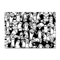 Graffiti Spray Can Characters Seamless Pattern Sticker A4 (100 Pack) by Pakemis