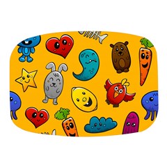 Graffiti Characters Seamless Ornament Mini Square Pill Box by Pakemis