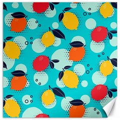 Pop Art Style Citrus Seamless Pattern Canvas 12  X 12  by Pakemis