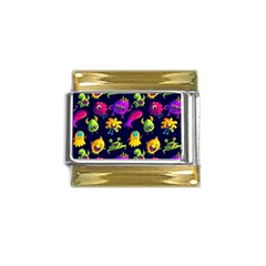 Space Patterns Gold Trim Italian Charm (9mm) by Pakemis