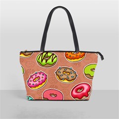 Doughnut Doodle Colorful Seamless Pattern Classic Shoulder Handbag by Pakemis