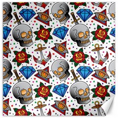 Full Color Flash Tattoo Patterns Canvas 12  X 12  by Pakemis