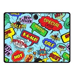 Comic Bubbles Seamless Pattern Double Sided Fleece Blanket (small) by Pakemis