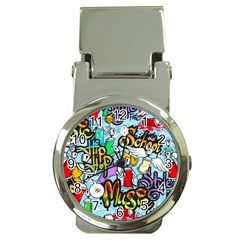 Graffiti Characters Seamless Patterns Money Clip Watches by Pakemis