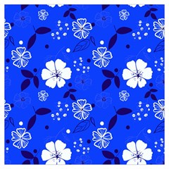 Blooming-seamless-pattern-blue-colors Lightweight Scarf  by Pakemis