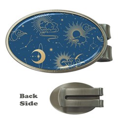 Seamless-galaxy-pattern Money Clips (oval)  by Pakemis