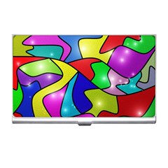 Colorful Abstract Art Business Card Holder by gasi