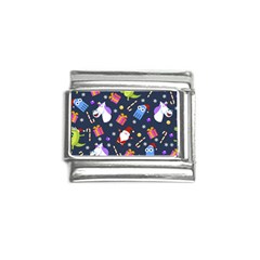 Colorful Funny Christmas Pattern Italian Charm (9mm) by Uceng