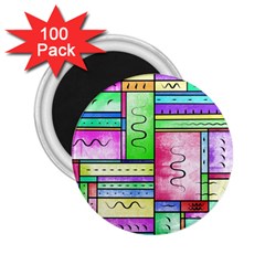 Colorful Pattern 2 25  Magnets (100 Pack)  by gasi