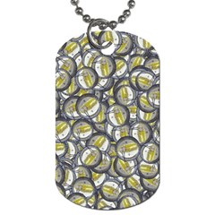 Gong Instrument Motif Pattern Dog Tag (two Sides) by dflcprintsclothing