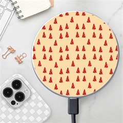 Red Christmas Tree Brown Wireless Charger by TetiBright