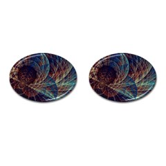 Fractal Abstract Art Cufflinks (oval) by Ravend