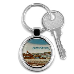 Malcesine Castle On Lake Garda Key Chain (round) by ConteMonfrey