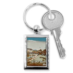 Birds And People On Lake Garda Key Chain (rectangle) by ConteMonfrey