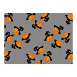 Pumpkin Heads With Hat Gray Premium Plush Fleece Blanket (Mini) 35 x27  Blanket Front